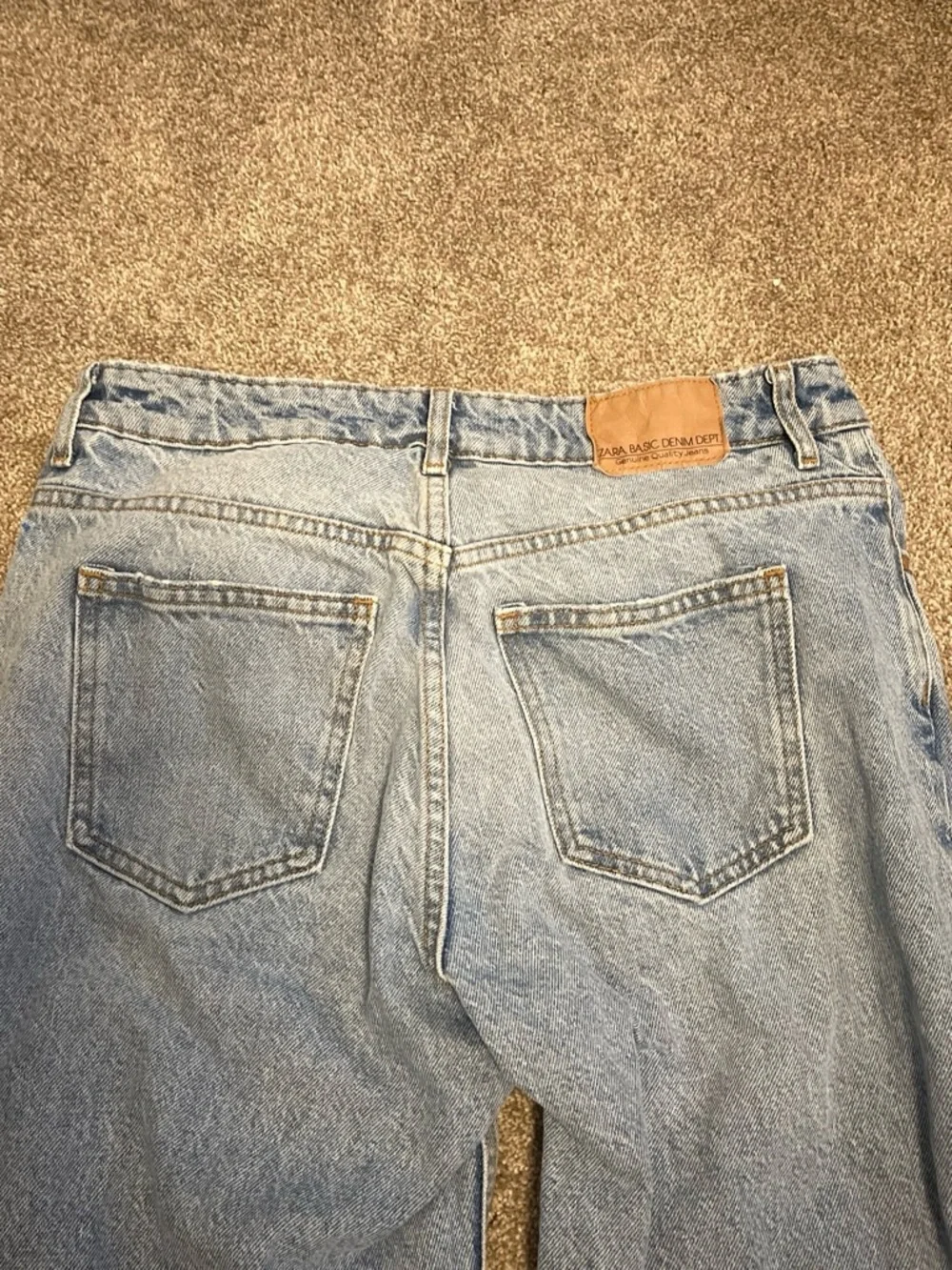 Zara Light Wash Straight-Leg Jeans
